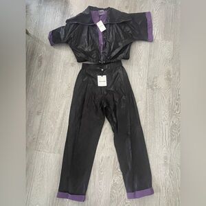 Black and Purple Women's Jumpsuit